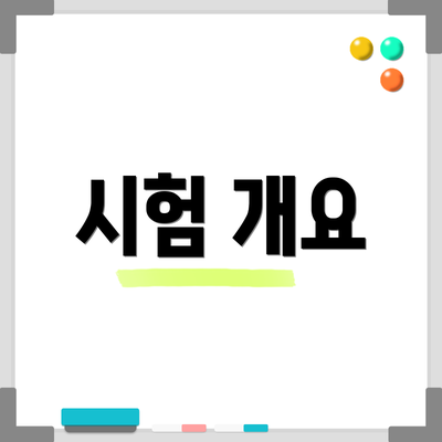 시험 개요