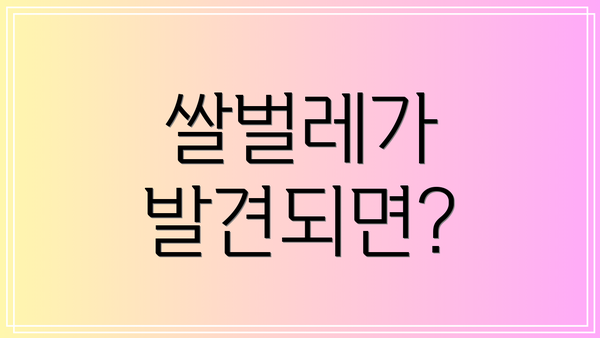 쌀벌레가 발견되면?