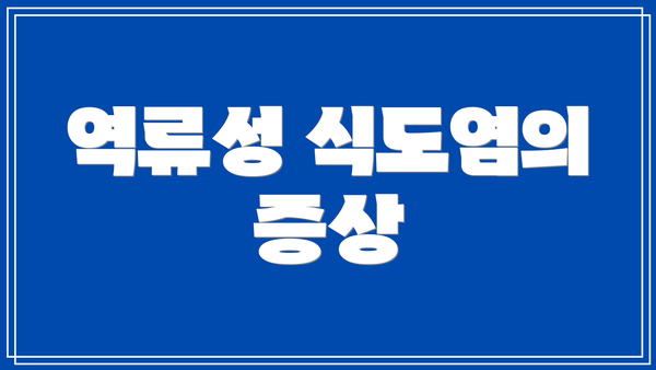 역류성 식도염의 증상