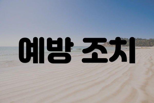 예방 조치