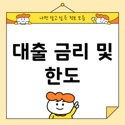 대출 금리 및 한도