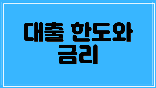 대출 한도와 금리
