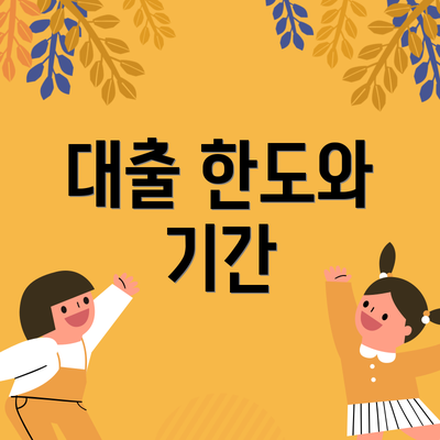 대출 한도와 기간