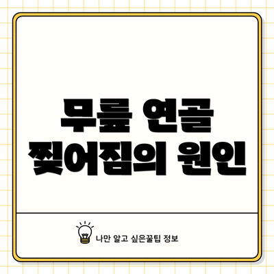 무릎 연골 찢어짐의 원인