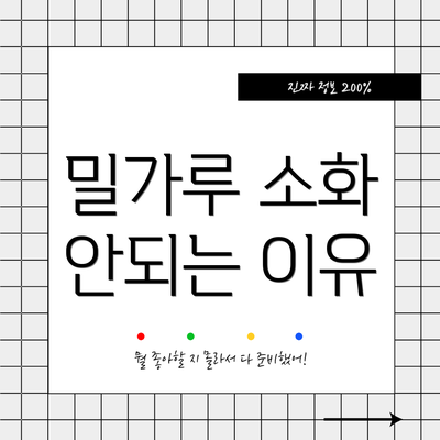 밀가루 소화 안되는 이유