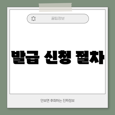 발급 신청 절차
