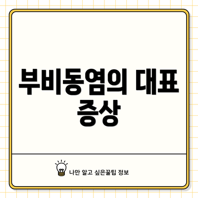부비동염의 대표 증상