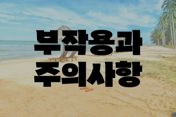 부작용과 주의사항