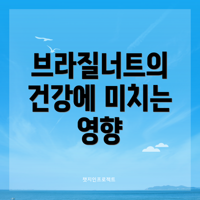 브라질너트의 건강에 미치는 영향