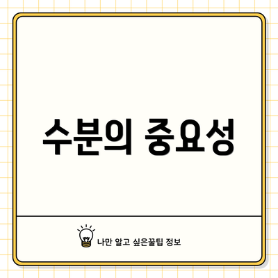 수분의 중요성