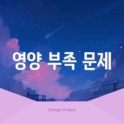 영양 부족 문제