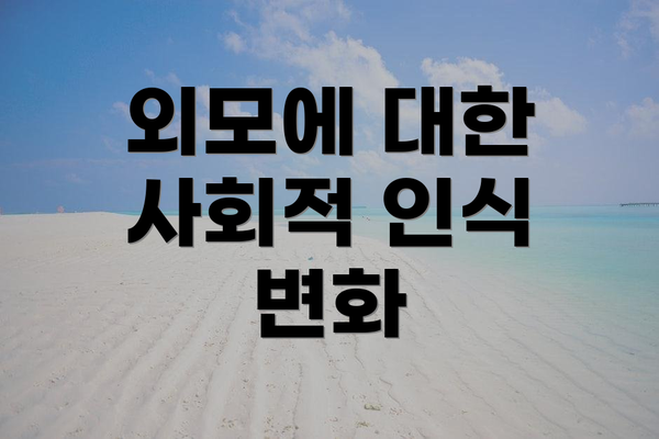 외모에 대한 사회적 인식 변화