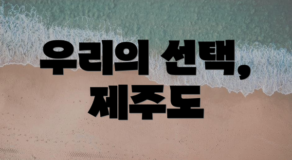 우리의 선택, 제주도