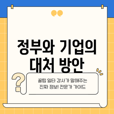 정부와 기업의 대처 방안