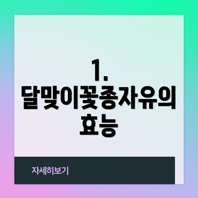 1. 달맞이꽃종자유의 효능