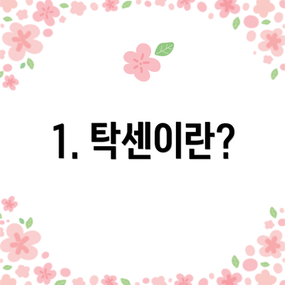 1. 탁센이란?