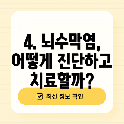 4. 뇌수막염, 어떻게 진단하고 치료할까?