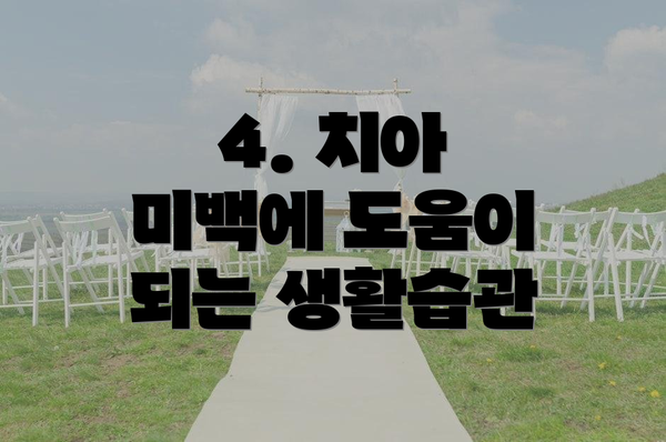 4. 치아 미백에 도움이 되는 생활습관
