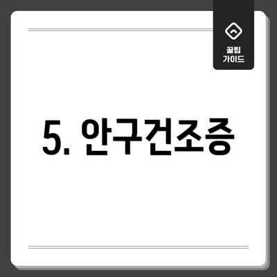 5. 안구건조증