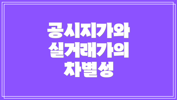 공시지가와 실거래가의 차별성