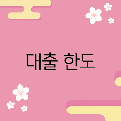대출 한도