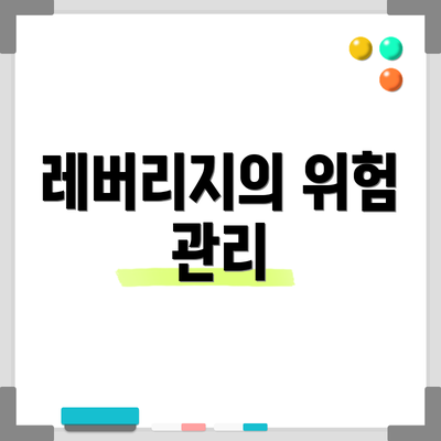 레버리지의 위험 관리