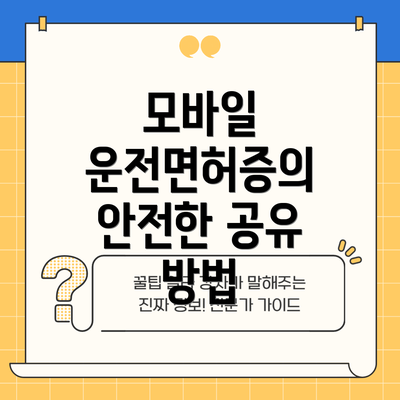 모바일 운전면허증의 안전한 공유 방법