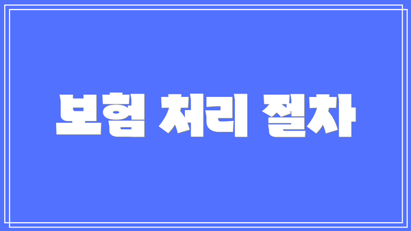 보험 처리 절차