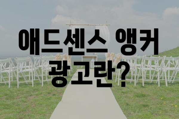 애드센스 앵커 광고란?