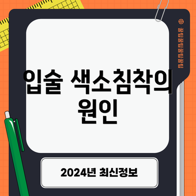 입술 색소침착의 원인
