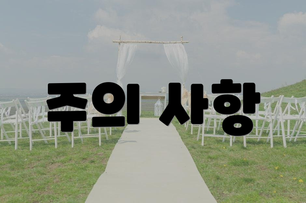 주의 사항