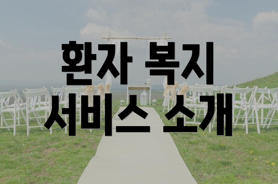 환자 복지 서비스 소개