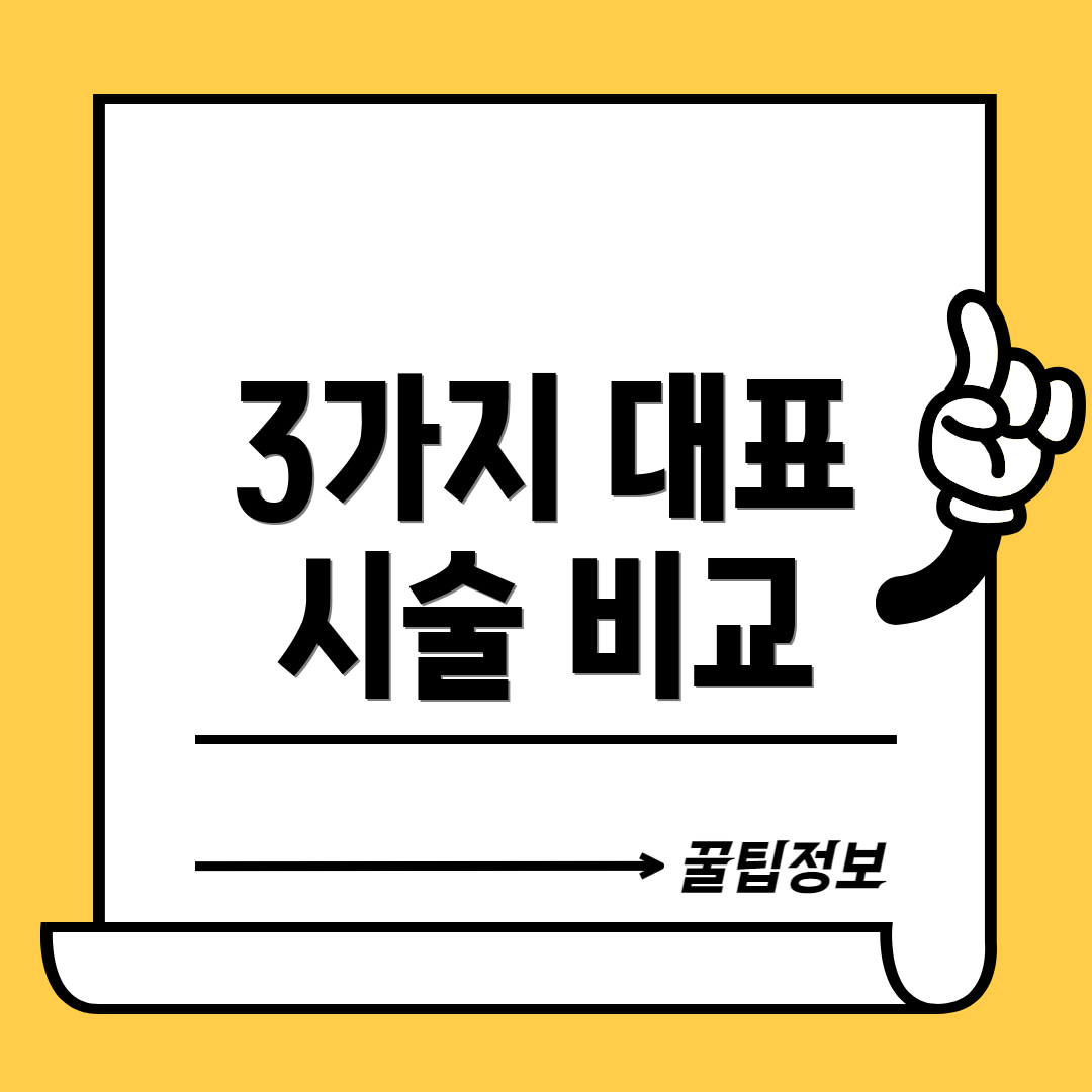 3가지 대표 시술 비교