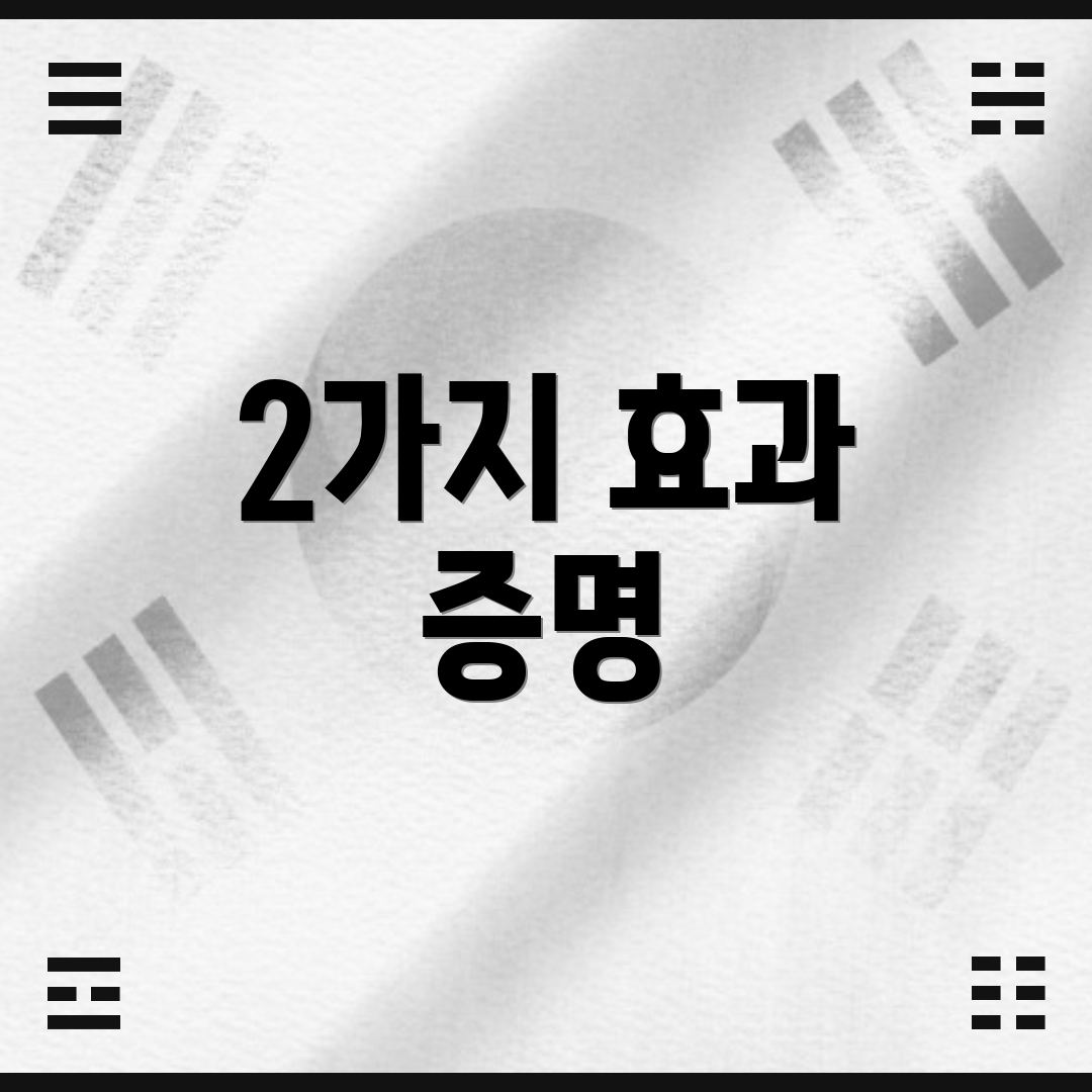 2가지 효과 증명