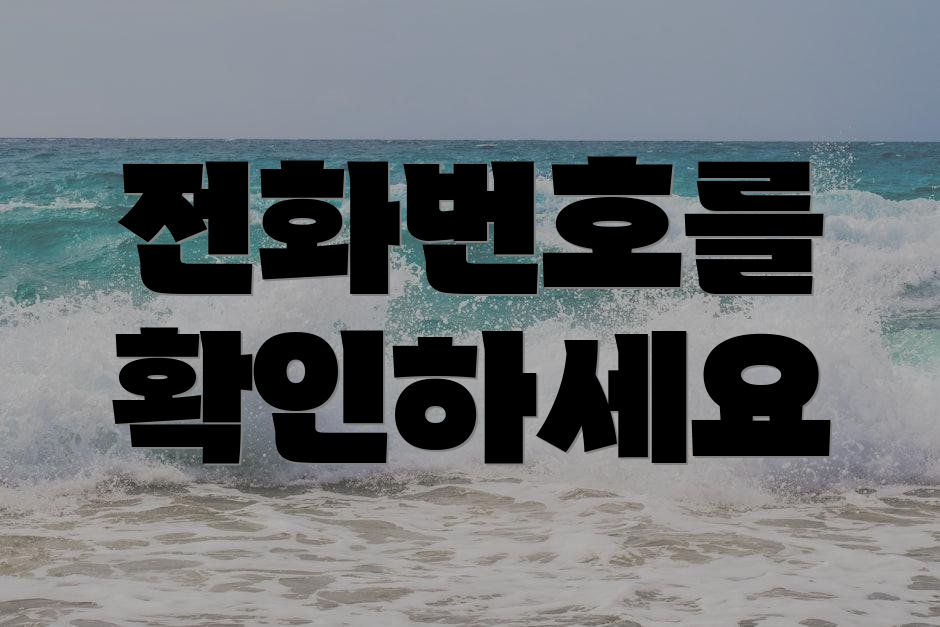 전화번호를 확인하세요