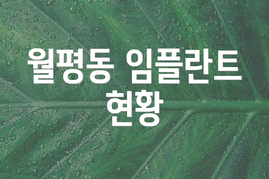 월평동 임플란트 현황