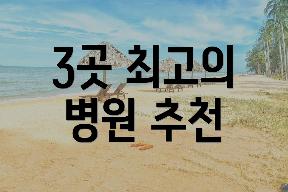 3곳 최고의 병원 추천