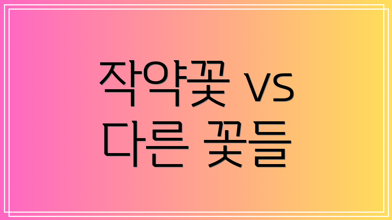 작약꽃 vs 다른 꽃들