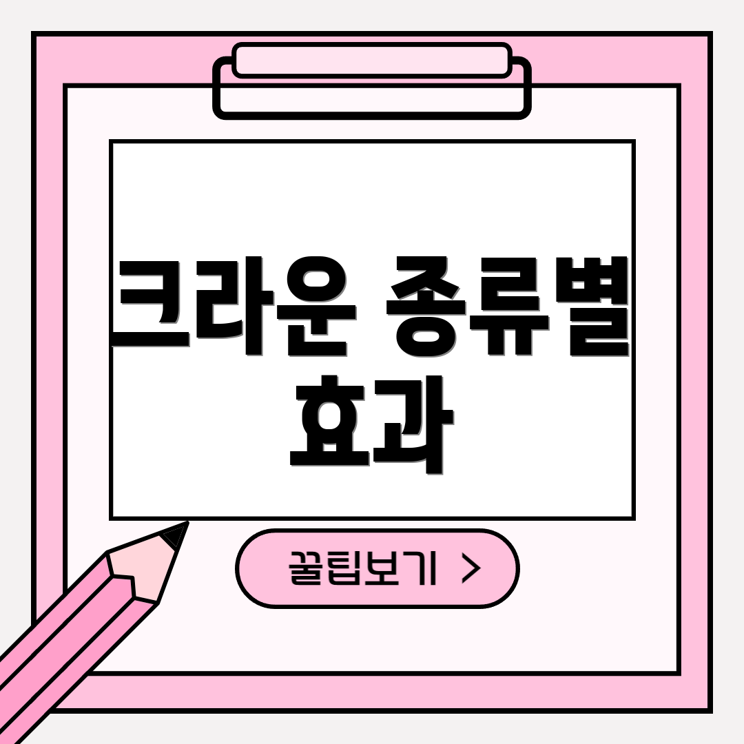 크라운 종류별 효과