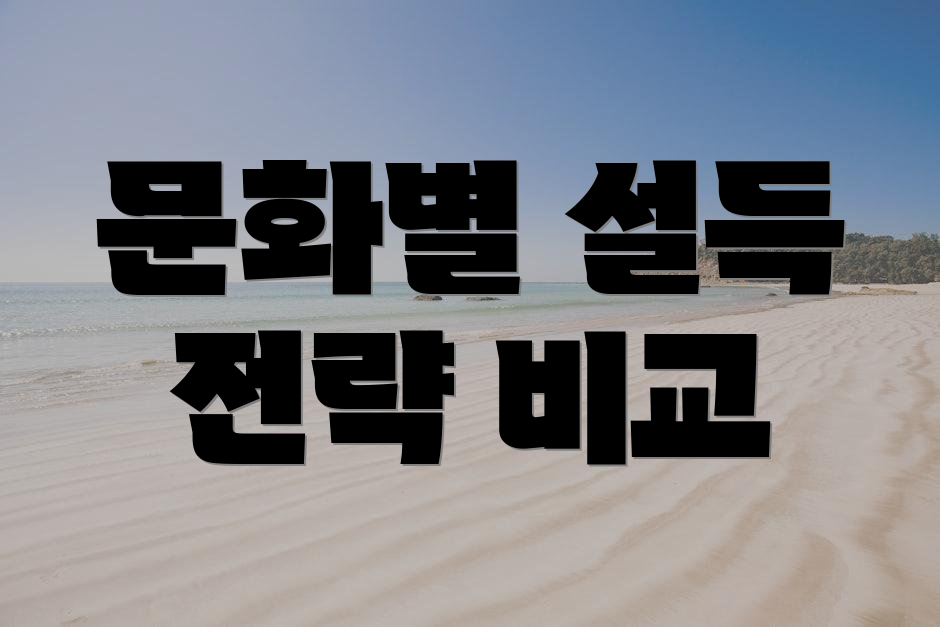 문화별 설득 전략 비교