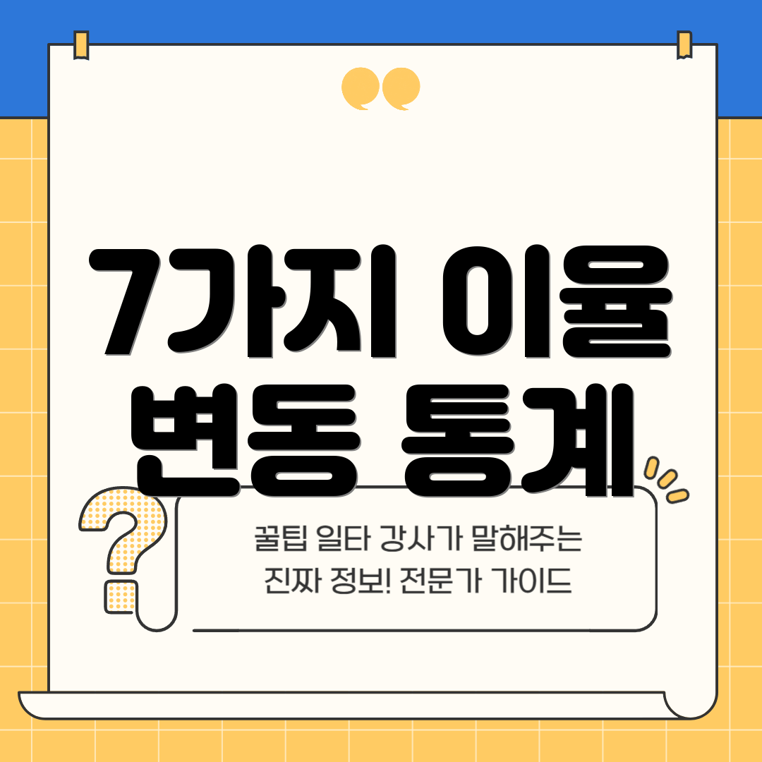 7가지 이율 변동 통계