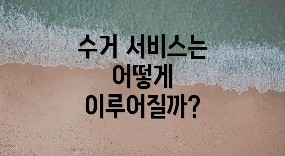 수거 서비스는 어떻게 이루어질까?