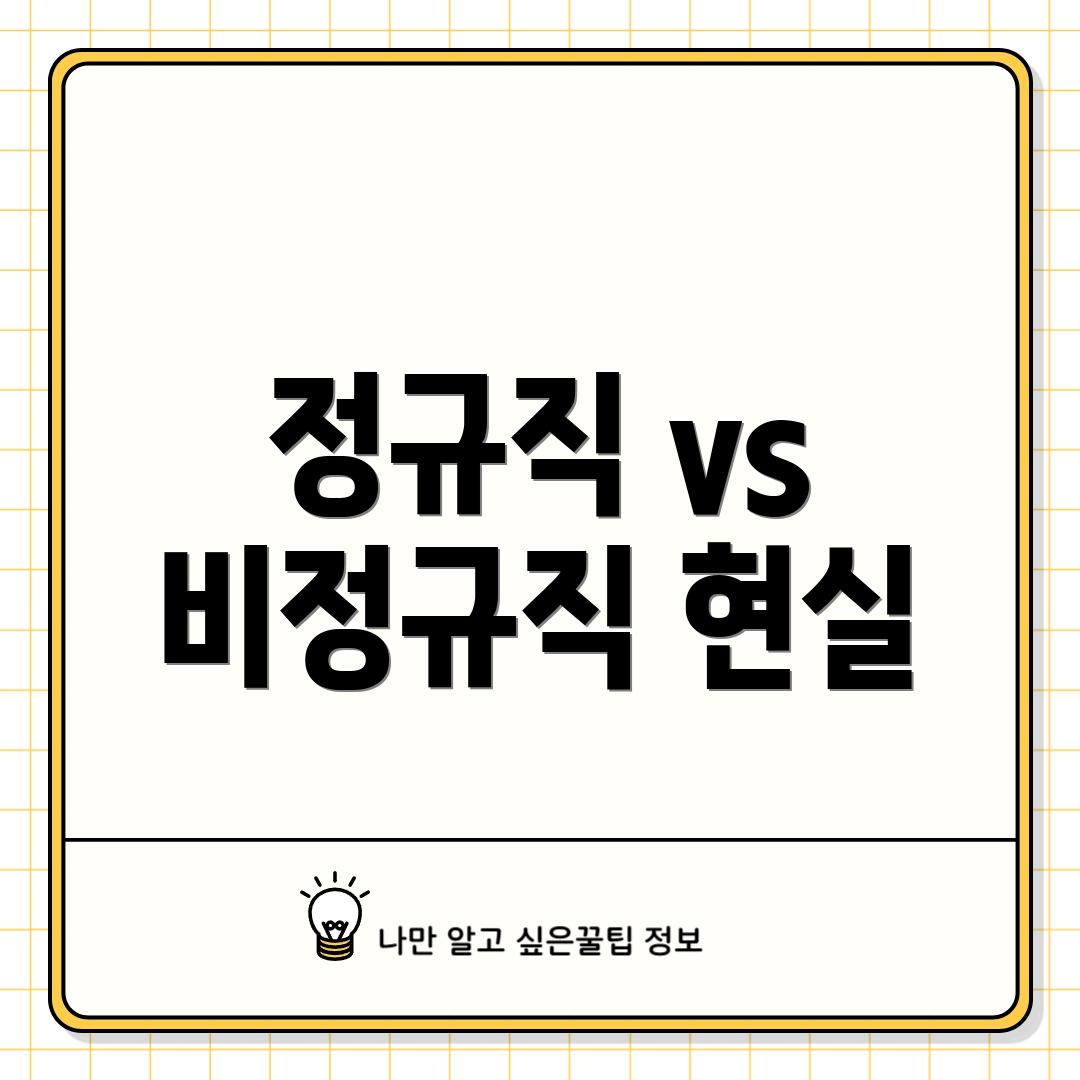 정규직 vs 비정규직 현실