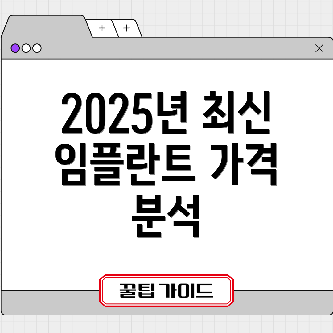 2025년 최신 임플란트 가격 분석