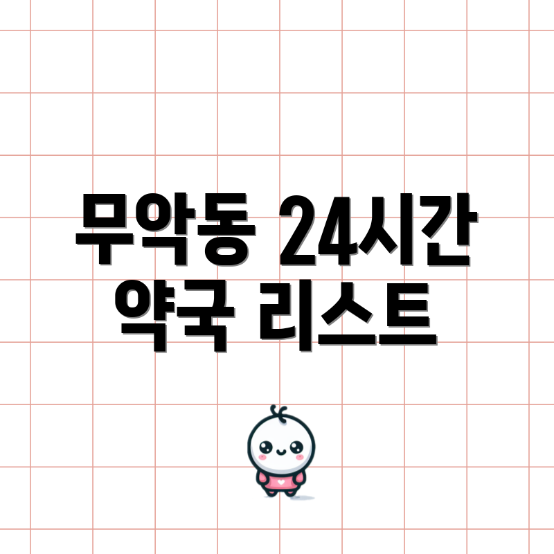 무악동 24시간 약국 리스트