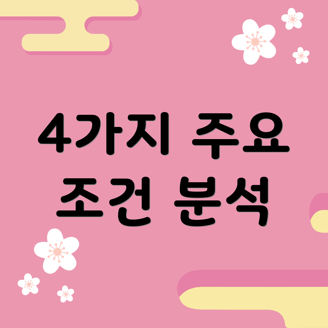 4가지 주요 조건 분석