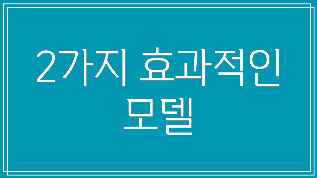 2가지 효과적인 모델