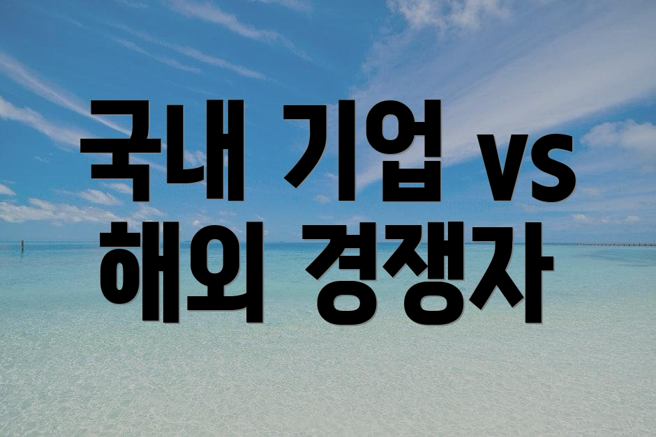 국내 기업 vs 해외 경쟁자