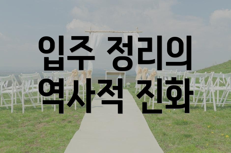 입주 정리의 역사적 진화