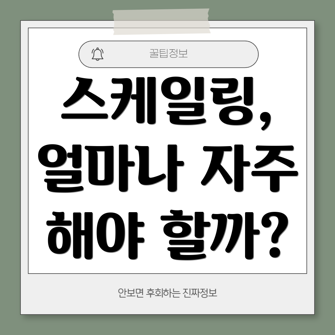 스케일링, 얼마나 자주 해야 할까?